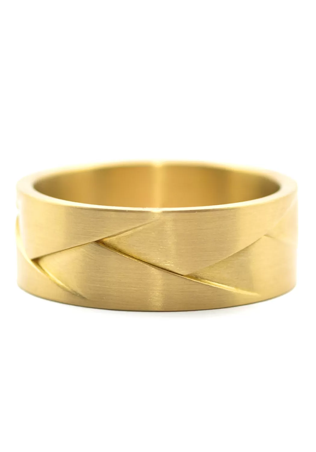 18K Yellow Gold Origami Braided Band