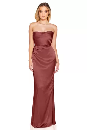 Nookie Emelie Strapless Gown - Desert Rose